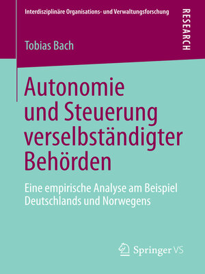 cover image of Autonomie und Steuerung verselbständigter Behörden